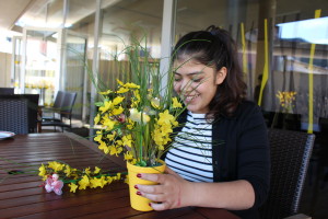 Vanda arrangiert Blumen