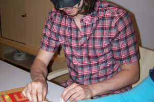 Autor Matthias Christler mit Simulationsbrille