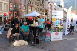 Der BSVT Stand beim ÖZIV-Aktionstag 2018.