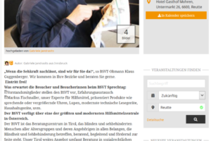 Terminankündigung der Veranstaltung BSVT vor Ort in Reutte