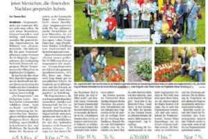 Die Tiroler Tageszeitung berichtet über die Pfanzung von Vergissmeinnicht im Hofgarten Innsbruck.