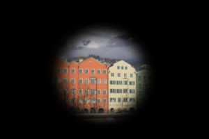 Blickfeld mit Retinis Pigmentosa