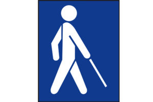 Internationales Logo für Blindheit oder Sehbehinderung