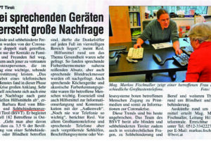 Bild Artikel im Osttiroler Bote